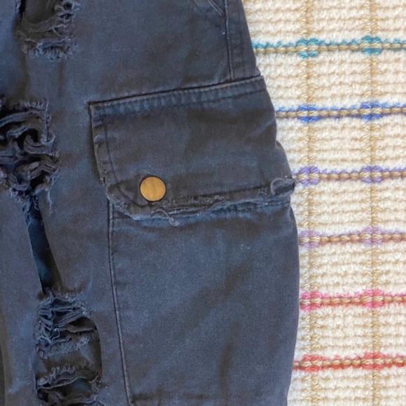 CARMAR DISTRESSED BLACK CARGOS: size 6 (more like 0) - Picture 6 of 6